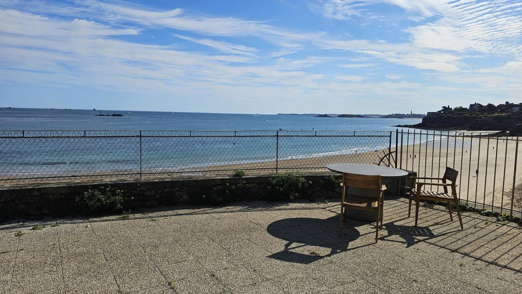 Vue Pleine Mer A La Perle Marine - La Terrasse 迪纳尔 外观 照片